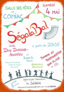 SégalaBal le samedi 4 mai à Comiac à partir de 20h30 !